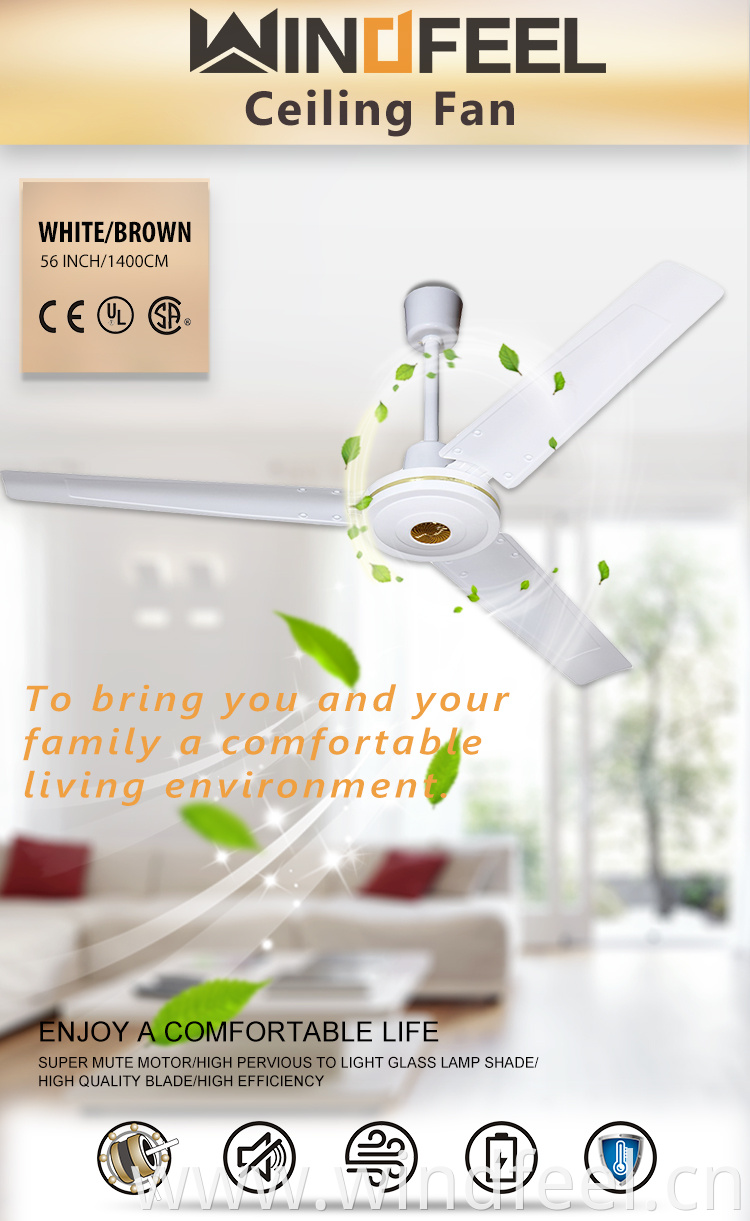 KDK hot selling white ceiling fan with copper motor